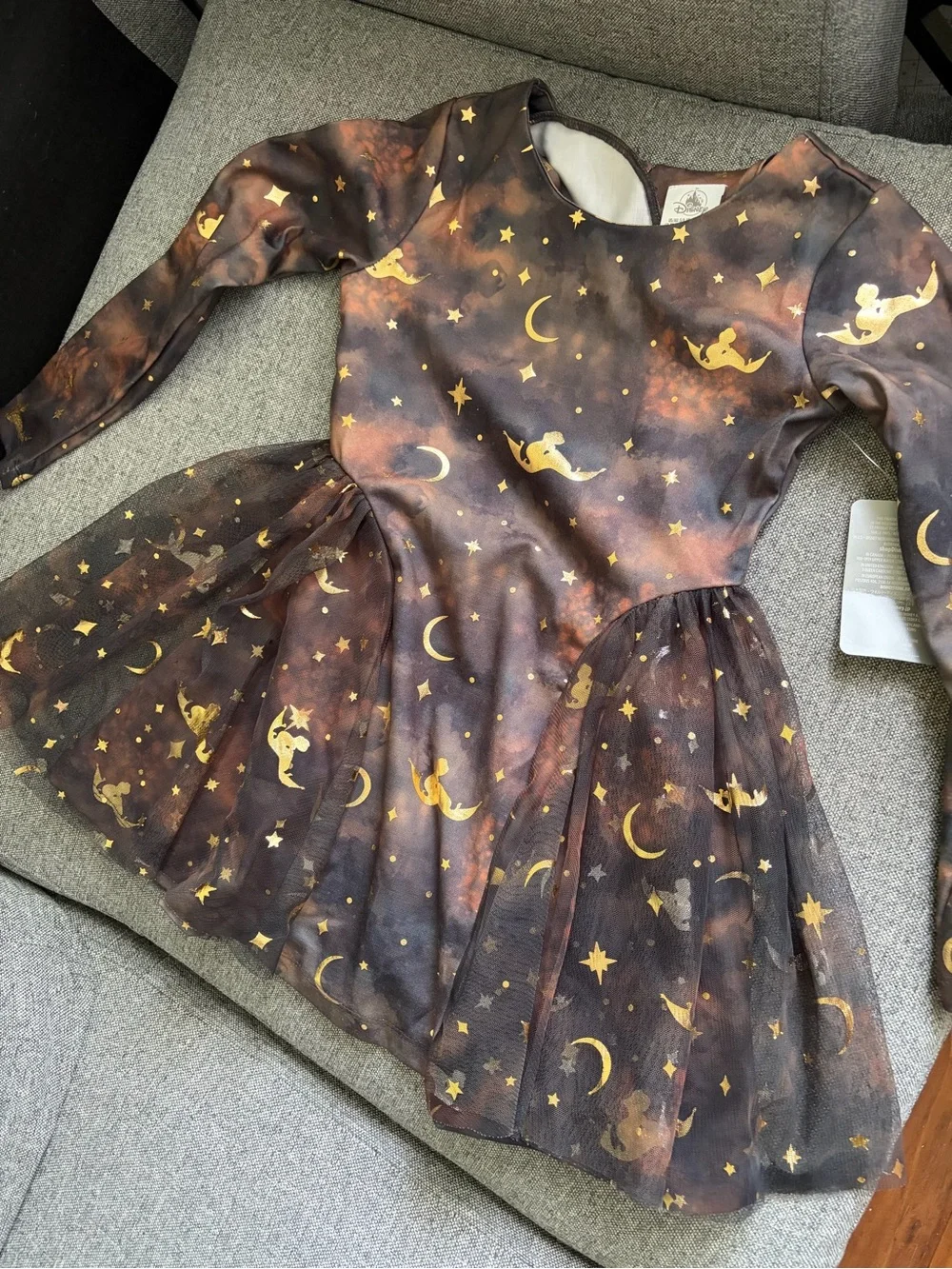NEW Disney Girls' Aladdin Moon & Stars Costume Dress Size 5/6